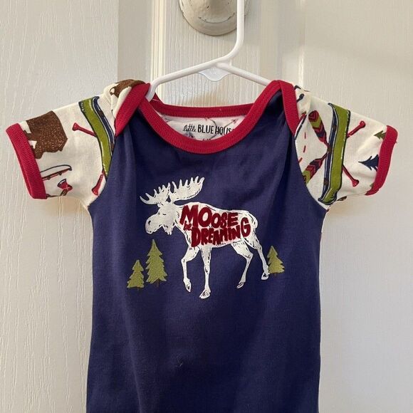 Little Blue House Sketch Country Baby Bodysuit with Hat Set Size 6-12 Months NWT - Picture 3 of 13